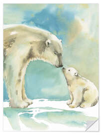 Sticker mural Polar Bear Love