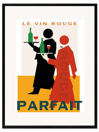 Inramat konsttryck Le Vin Rouge Parfait