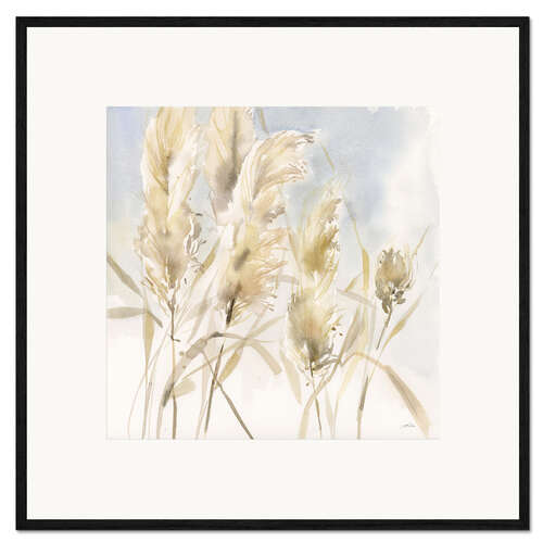 Impressão artística com moldura Pampas Grasses