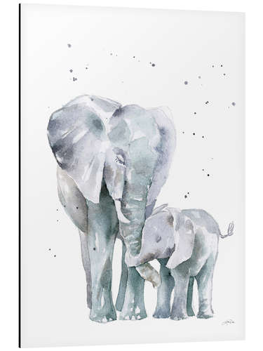 Aluminium print Mama Elephant