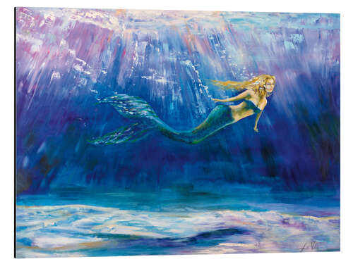 Tableau en aluminium Floating mermaid