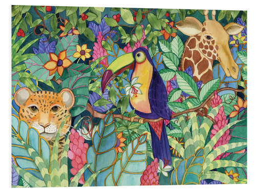 Tableau en PVC Jungle with animals