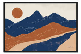 Gerahmter Kunstdruck Bunte Wanderwege in Peru