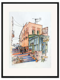 Gerahmter Kunstdruck Vassilis-Restaurant in Rethymnon