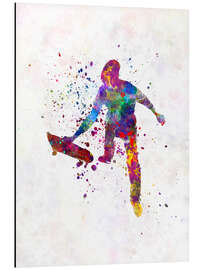 Tableau en aluminium Skateboarder