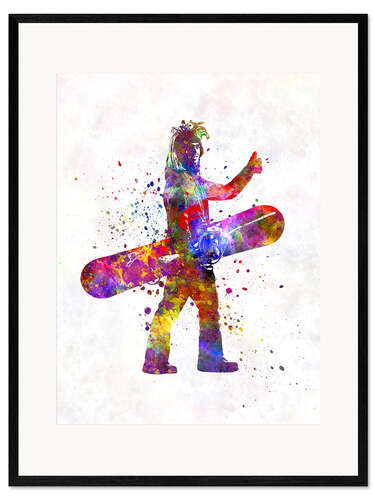 Framed art print Snowboarder I