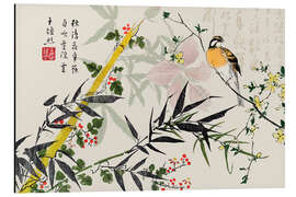 Tableau en aluminium Bamboo Chinoiserie