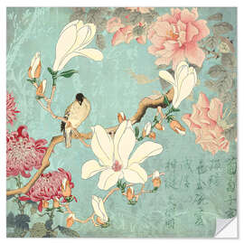 Wall sticker Chinese Magnolia Garden