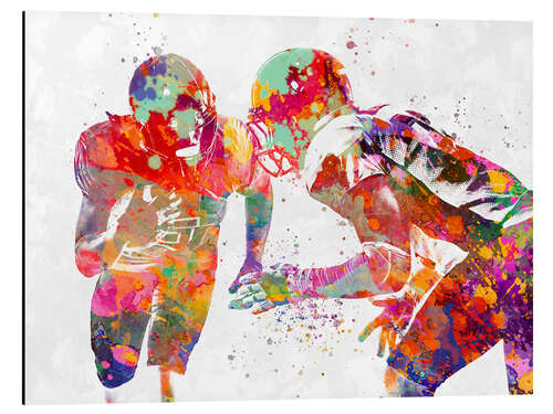 Aluminium print Two American football players I