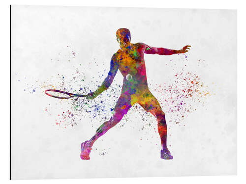 Aluminium print Tennis player I