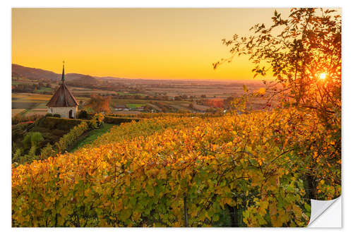 Vinilo para la pared Ölberg chapel near Ehrenstetten in Markgräfler Land