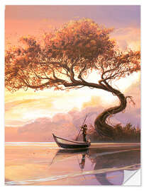 Vinilo para la pared Lake at dawn