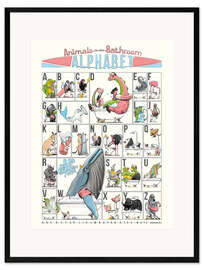 Framed art print Animal Alphabet for Bathroom