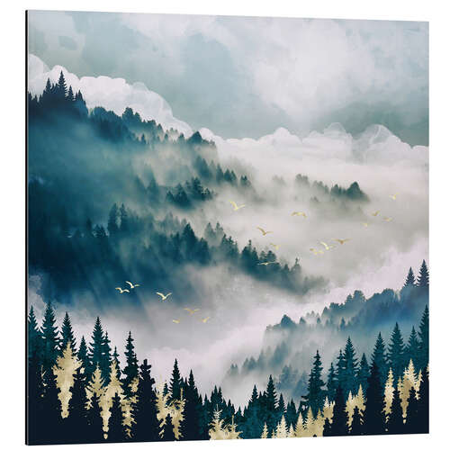 Quadro em alumínio Misty Mountains