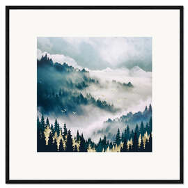 Ingelijste kunstdruk Misty Mountains