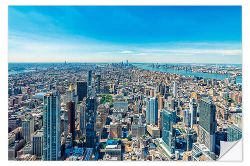 Självhäftande poster View over Manhattan