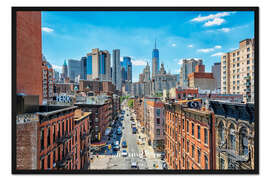 Gerahmter Kunstdruck Gebäudefassaden in NYC