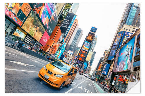 Wandsticker Gelbes Taxi am Times Square