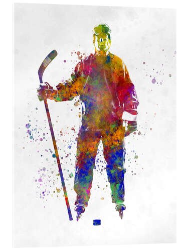Tableau en verre acrylique Ice hockey player I