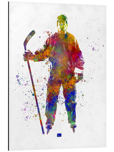 Aluminium print Ice hockey player I