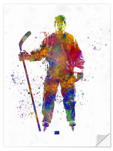 Sticker mural Ice hockey player I