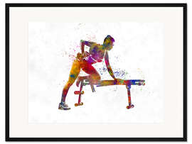 Gerahmter Kunstdruck Hanteltraining III