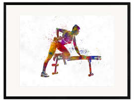 Impression artistique encadrée Dumbbell exercise III