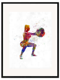 Framed art print Fitness exercise with a ball