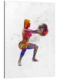 Magnettafel Fitness-Übung mit einem Ball