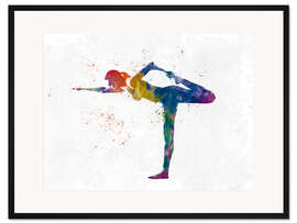 Gerahmter Kunstdruck Yoga-Übung I