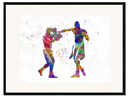 Impression artistique encadrée Boxing fight I