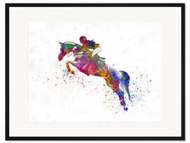 Gerahmter Kunstdruck Reitsport II