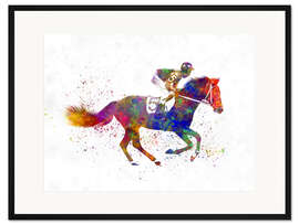 Gerahmter Kunstdruck Reitsport I