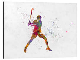 Aluminium print Hockey player III