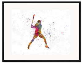 Gerahmter Kunstdruck Hockeyspieler III
