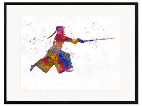 Kehystetty taidepainatus Martial arts kendo I