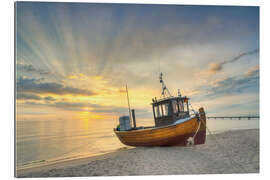 Gallery print Fishing boat on the beach of the Baltic Sea