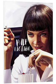 Foam board print Mia Wallace, Pulp Fiction