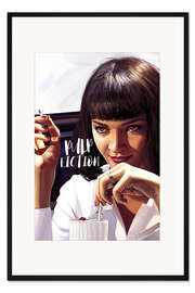 Gerahmter Kunstdruck Mia Wallace, Pulp Fiction