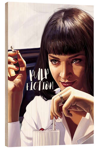 Holzbild Mia Wallace, Pulp Fiction