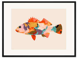 Gerahmter Kunstdruck Tropischer Fisch I