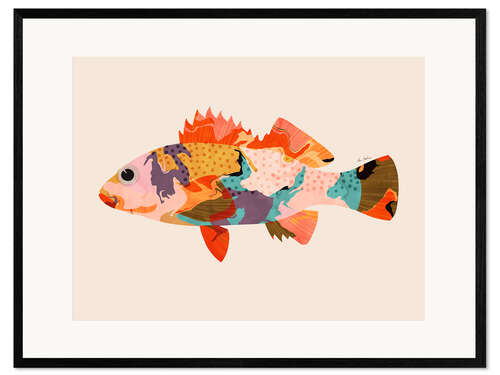 Stampa artistica con cornice Tropical fish I
