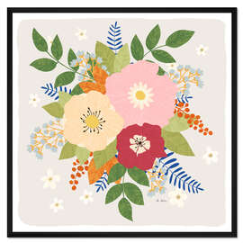 Gerahmter Kunstdruck Blumenstrauß II