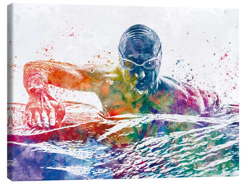 Canvas print Swimming style front crawl I