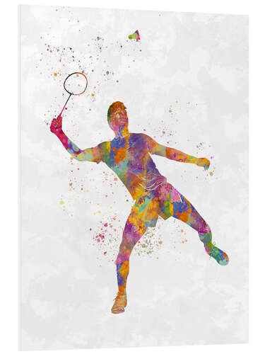 Foam board print Badminton player I