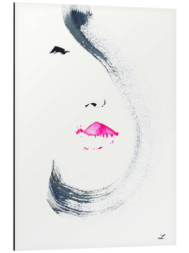 Tableau en aluminium Hot Pink Lips