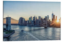 Aluminium print New York Sunset