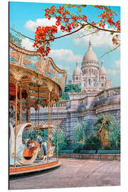 Aluminium print Carousel in Montmartre