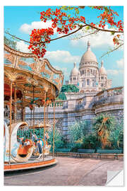 Wall sticker Carousel in Montmartre