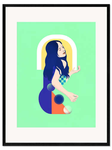 Framed art print The Lady from Formentera